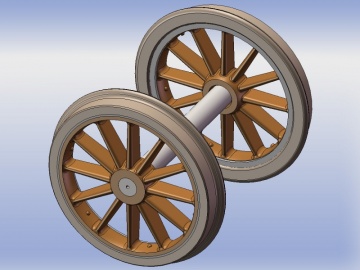 Essieu porteur ancien 15.6 mm 12 rayons